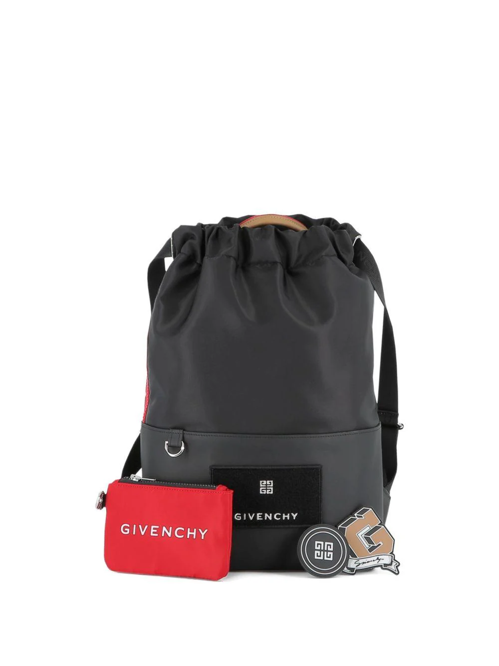 Zaino per bambini Givenchy Kids nero con applicazione con logo